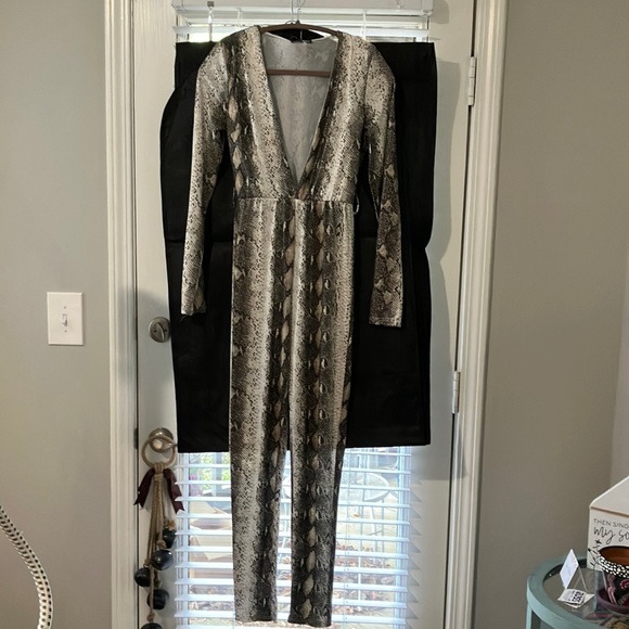 Fashion Nova Pants - Snake Print Jumpsuit
